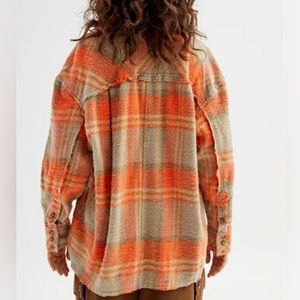 BDG Distressed Flannel, Orange, M